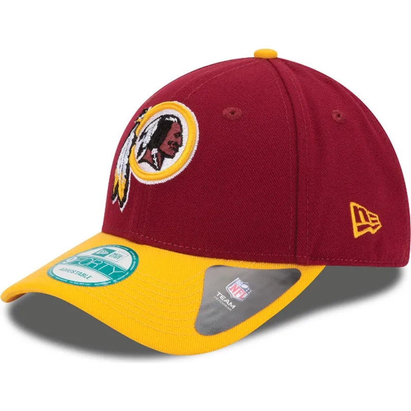 kasketter-buet-rod-justerbar-rem-9forty-the-league-fra-washington-commanders-nfl-af-new-era