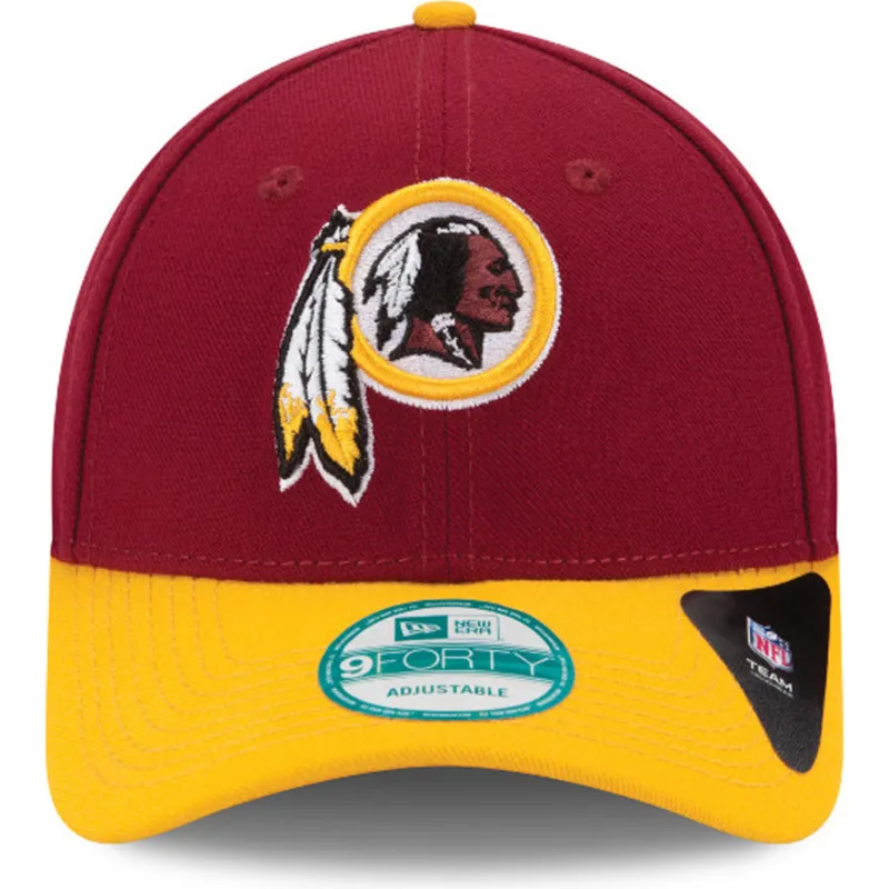 kasketter-buet-rod-justerbar-rem-9forty-the-league-fra-washington-commanders-nfl-af-new-era