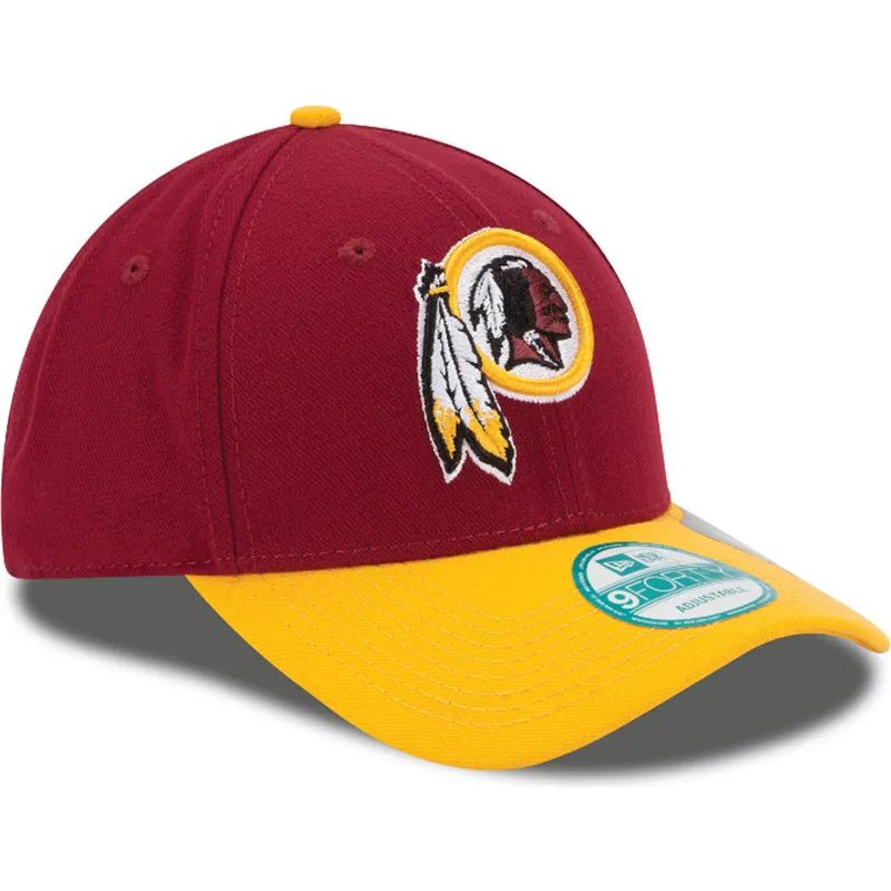 kasketter-buet-rod-justerbar-rem-9forty-the-league-fra-washington-commanders-nfl-af-new-era