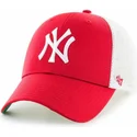 kasketter-buet-rod-snapback-til-barn-fra-new-york-yankees-mlb-af-47-brand