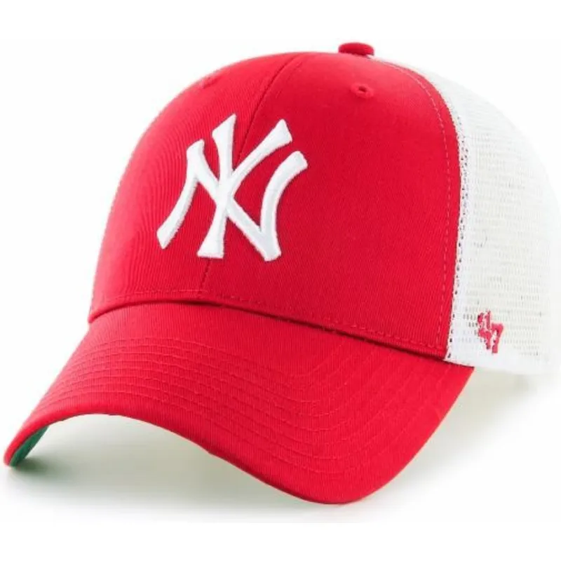 kasketter-buet-rod-snapback-til-barn-fra-new-york-yankees-mlb-af-47-brand