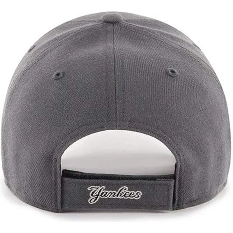 kasketter-buet-gra-justerbar-rem-negro-fra-new-york-yankees-mlb-af-47-brand