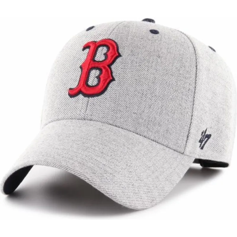 kasketter-buet-gra-justerbar-rem-fra-boston-red-sox-mlb-af-47-brand