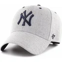 kasketter-buet-gra-justerbar-rem-fra-new-york-yankees-mlb-af-47-brand