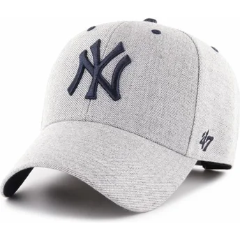 kasketter-buet-gra-justerbar-rem-fra-new-york-yankees-mlb-af-47-brand
