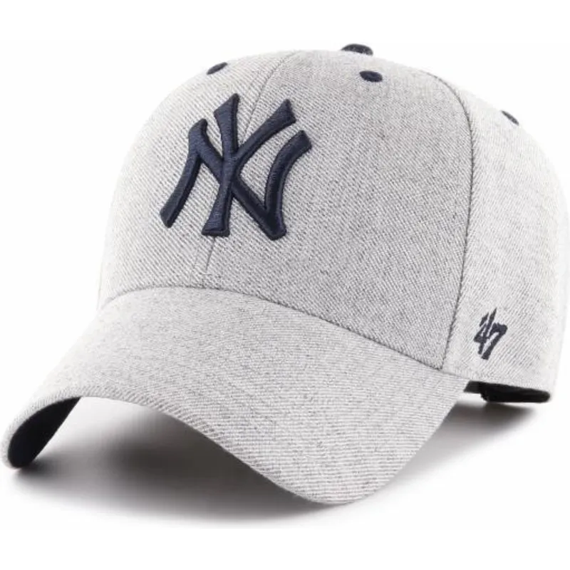 kasketter-buet-gra-justerbar-rem-fra-new-york-yankees-mlb-af-47-brand