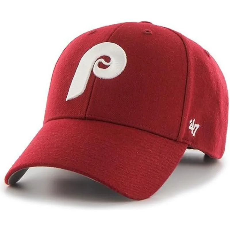 kasketter-buet-rod-justerbar-rem-clasico-fra-philadelphia-phillies-mlb-af-47-brand