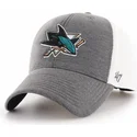 kasketter-buet-gra-justerbar-rem-fra-san-jose-sharks-nhl-af-47-brand
