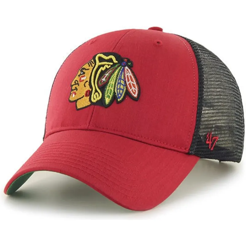 kasketter-buet-rod-snapback-fra-chicago-blackhawks-nhl-af-47-brand