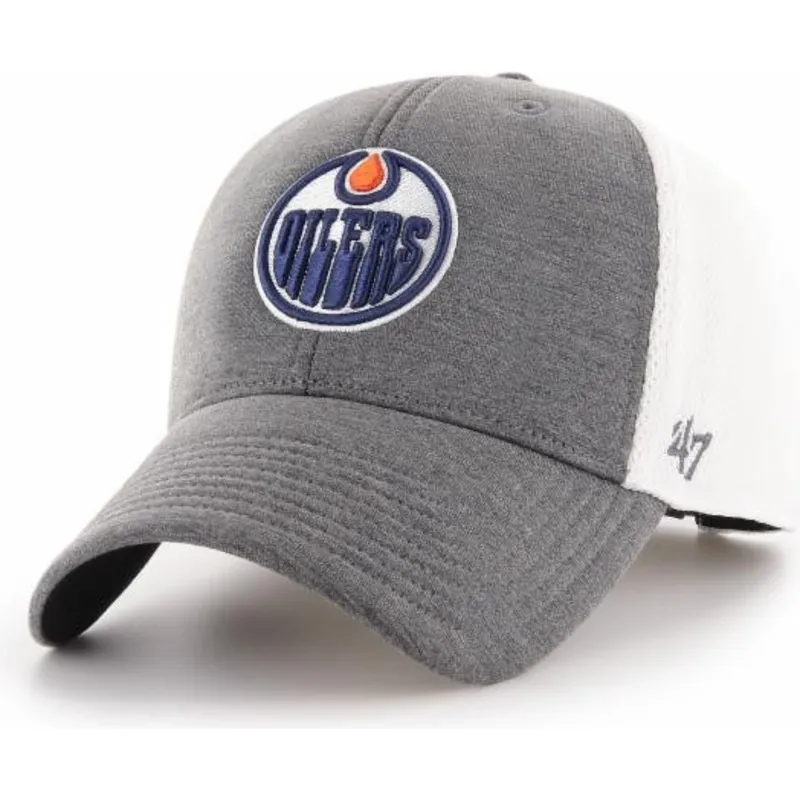 kasketter-buet-gra-justerbar-rem-fra-edmonton-oilers-nhl-af-47-brand