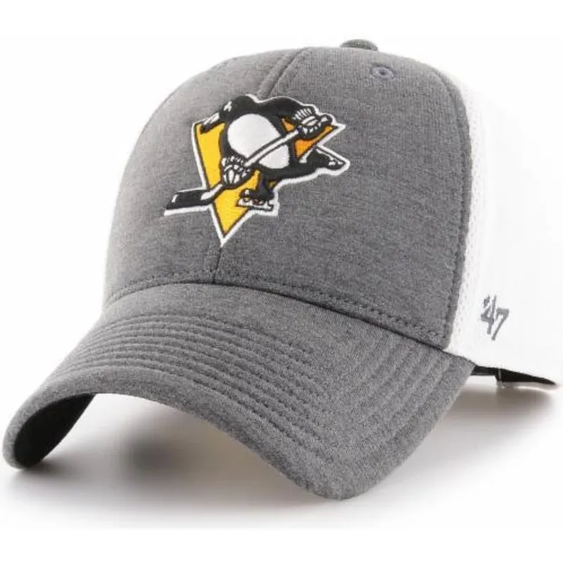 kasketter-buet-gra-justerbar-rem-fra-pittsburgh-penguins-nhl-af-47-brand