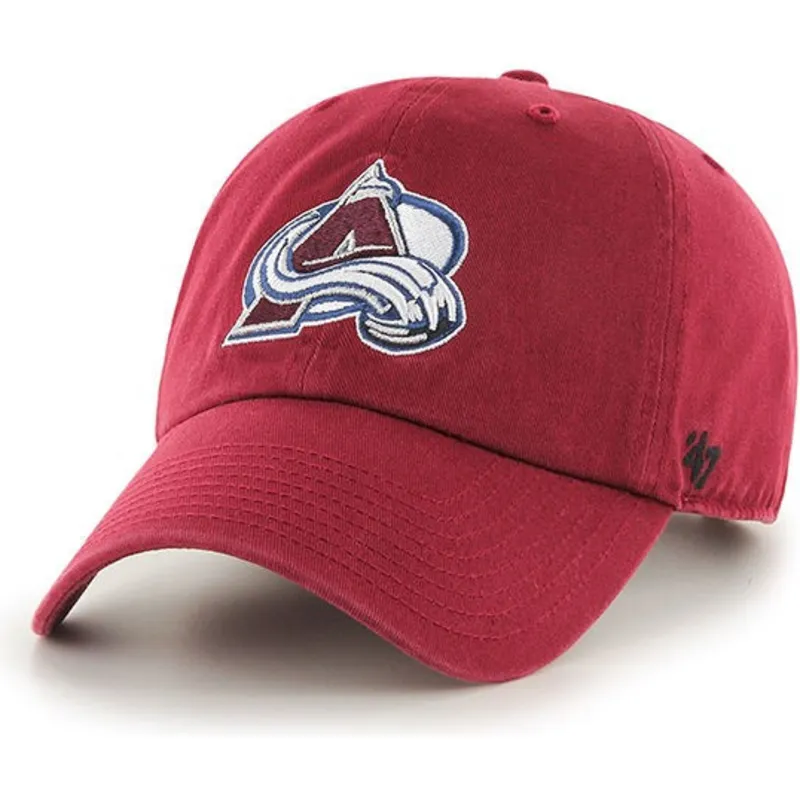 kasketter-buet-rod-justerbar-rem-fra-colorado-avalanche-nhl-af-47-brand