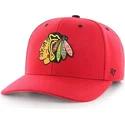 kasketter-buet-rod-justerbar-rem-fra-chicago-blackhawks-nhl-af-47-brand