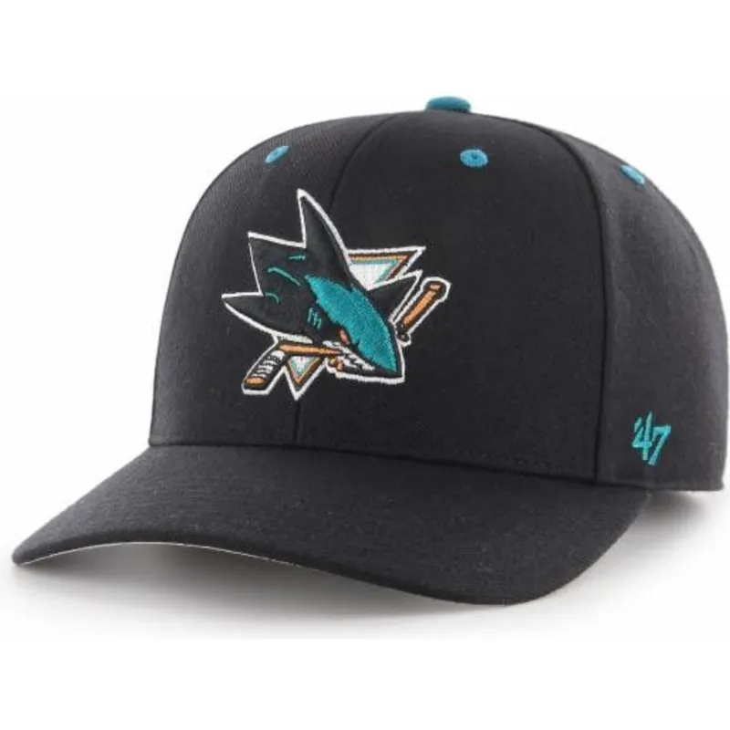 kasketter-buet-sort-justerbar-rem-fra-san-jose-sharks-nhl-af-47-brand