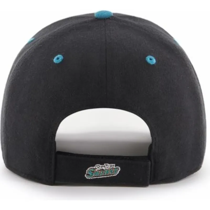 kasketter-buet-sort-justerbar-rem-fra-san-jose-sharks-nhl-af-47-brand