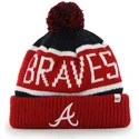 atlanta-braves-mlb-cuff-knit-calgary-rod-og-marinebla-hue-med-kvast-fra-47-brand