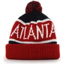 atlanta-braves-mlb-cuff-knit-calgary-rod-og-marinebla-hue-med-kvast-fra-47-brand