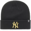 47-brand-mlb-cuff-knit-metallic-new-york-yankees-sort-hue-med-guldlogo
