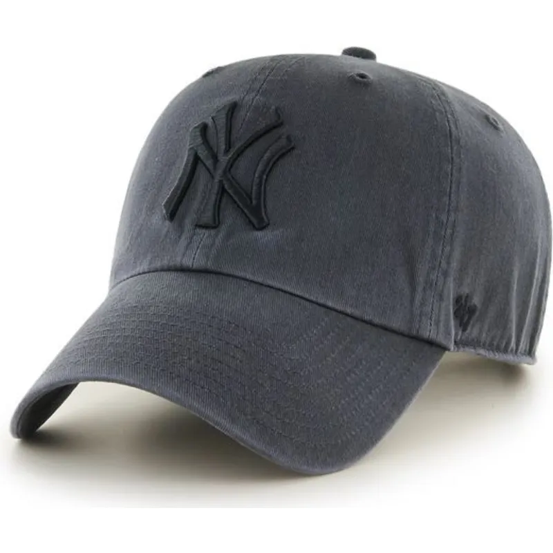 kasketter-buet-sort-justerbar-rem-fra-new-york-yankees-mlb-af-47-brand