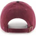 rod-buet-kasket-med-skygge-og-sort-new-york-yankees-mlb-logo-clean-up-two-tone-fra-47-brand