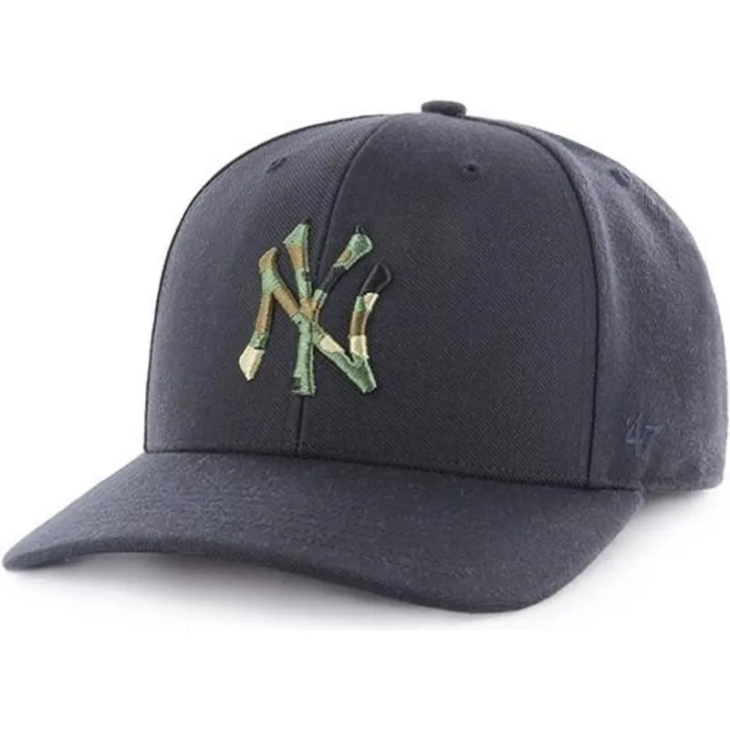 kasketter-buet-marinebla-justerbar-rem-camuflaje-fra-new-york-yankees-mlb-af-47-brand