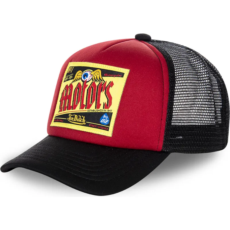 kasketter-buet-rod-snapback-af-von-dutch