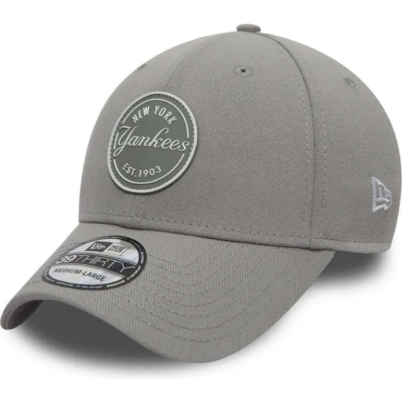 kasketter-buet-gra-tilpasset-til-barn-39thirty-stretch-rubber-emblem-fra-new-york-yankees-mlb-af-new-era