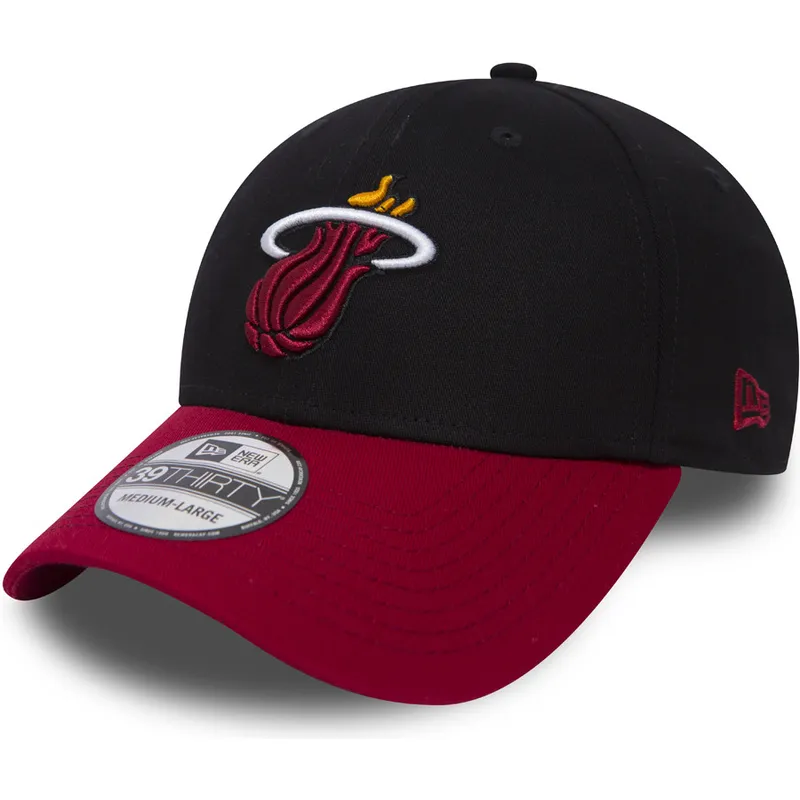 kasketter-buet-sort-tilpasset-39thirty-black-base-fra-miami-heat-nba-af-new-era