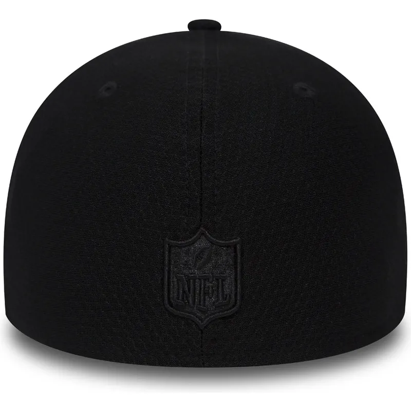 kasketter-buet-marinebla-tilpasset-39thirty-black-coll-fra-new-england-patriots-nfl-af-new-era