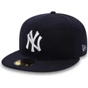 kasketter-flad-marinebla-tilpasset-59fifty-camel-hair-fra-new-york-yankees-mlb-af-new-era