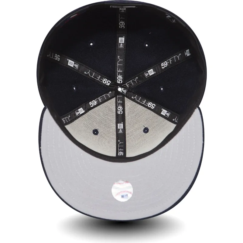 kasketter-flad-marinebla-tilpasset-59fifty-camel-hair-fra-new-york-yankees-mlb-af-new-era
