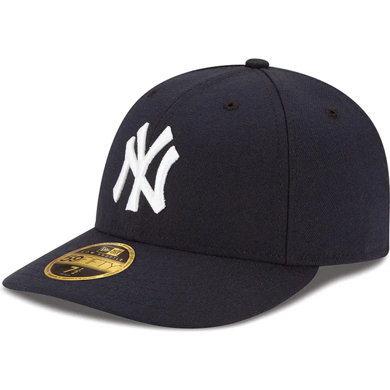 kasketter-buet-marinebla-tilpasset-59fifty-low-profile-authentic-fra-new-york-yankees-mlb-af-new-era