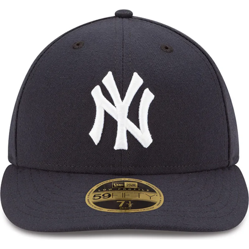 kasketter-buet-marinebla-tilpasset-59fifty-low-profile-authentic-fra-new-york-yankees-mlb-af-new-era