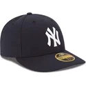 kasketter-buet-marinebla-tilpasset-59fifty-low-profile-authentic-fra-new-york-yankees-mlb-af-new-era