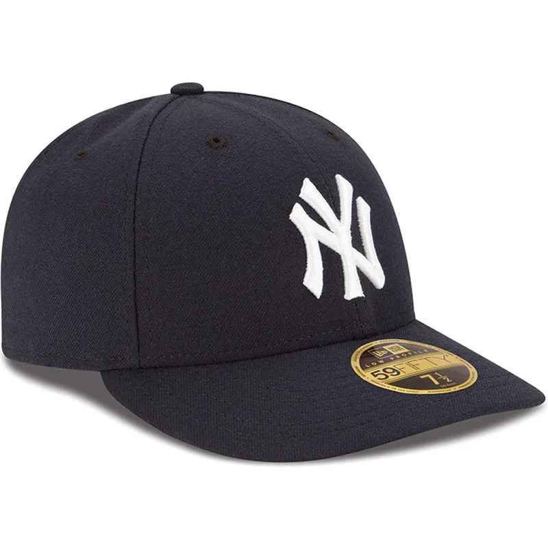 kasketter-buet-marinebla-tilpasset-59fifty-low-profile-authentic-fra-new-york-yankees-mlb-af-new-era