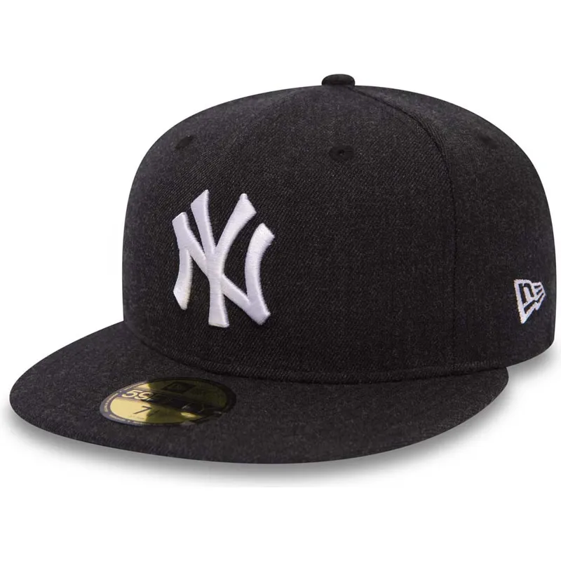 kasketter-flad-sort-tilpasset-59fifty-seasonal-heather-fra-new-york-yankees-mlb-af-new-era