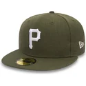 kasketter-flad-gron-tilpasset-59fifty-seasonal-heather-fra-pittsburgh-pirates-mlb-af-new-era