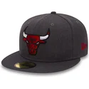 kasketter-flad-sort-tilpasset-59fifty-heather-fra-chicago-bulls-nba-af-new-era