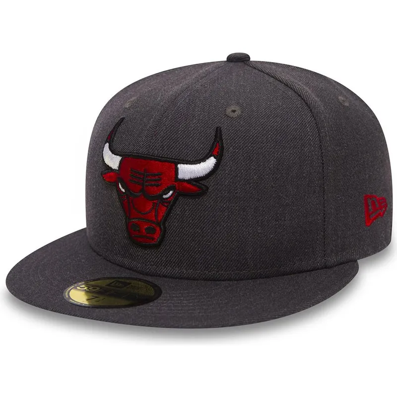 kasketter-flad-sort-tilpasset-59fifty-heather-fra-chicago-bulls-nba-af-new-era kasketter-flad-sort-tilpasset-59fifty-heather-fra-chicago-bulls-nba-af-new-era