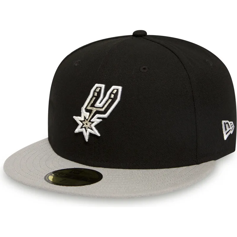 kasketter-flad-sort-tilpasset-59fifty-fra-san-antonio-spurs-nba-af-new-era