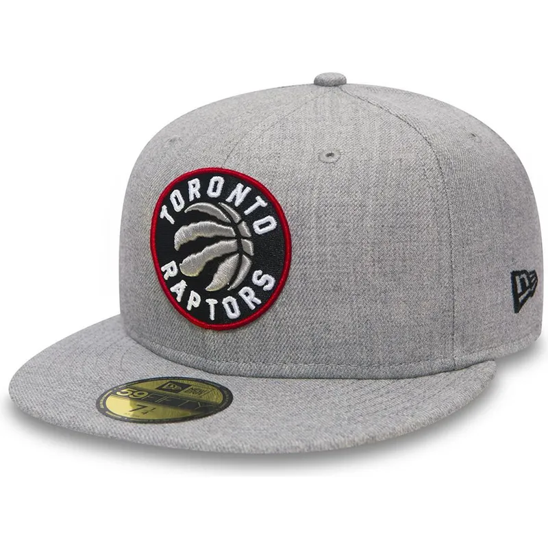 kasketter-flad-gra-tilpasset-59fifty-heather-fra-toronto-raptors-nba-af-new-era