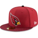 kasketter-flad-rod-tilpasset-59fifty-sideline-fra-arizona-cardinals-nfl-af-new-era