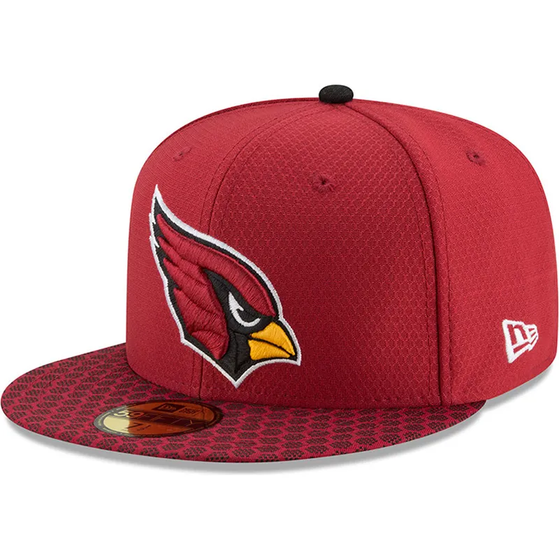 kasketter-flad-rod-tilpasset-59fifty-sideline-fra-arizona-cardinals-nfl-af-new-era