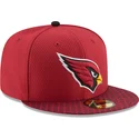 kasketter-flad-rod-tilpasset-59fifty-sideline-fra-arizona-cardinals-nfl-af-new-era