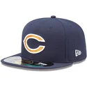 kasketter-flad-marinebla-tilpasset-59fifty-on-field-fra-chicago-bears-nfl-af-new-era