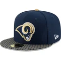 kasketter-flad-bla-tilpasset-59fifty-sideline-fra-los-angeles-rams-nfl-af-new-era
