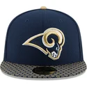 kasketter-flad-bla-tilpasset-59fifty-sideline-fra-los-angeles-rams-nfl-af-new-era