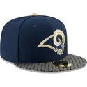 kasketter-flad-bla-tilpasset-59fifty-sideline-fra-los-angeles-rams-nfl-af-new-era