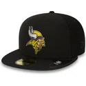 kasketter-flad-sort-tilpasset-59fifty-black-coll-fra-minnesota-vikings-nfl-af-new-era