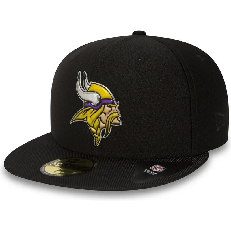 kasketter-flad-sort-tilpasset-59fifty-black-coll-fra-minnesota-vikings-nfl-af-new-era